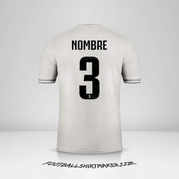 Jersey Juventus FC Cup 2018/19 Visita -  nombre - 3