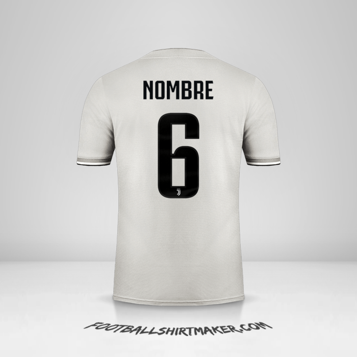 Jersey Juventus FC Cup 2018/19 Visita -  nombre - 6