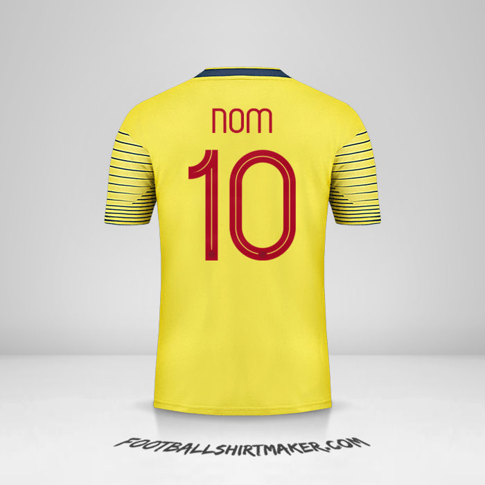 Maillot Colombie 2019/20 -  nom - 10