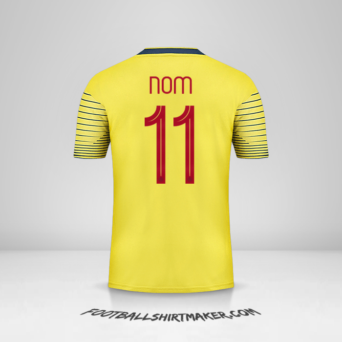 Maillot Colombie 2019/20 -  nom - 11