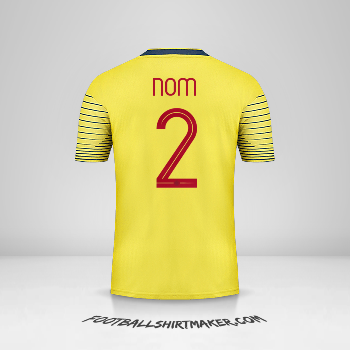 Maillot Colombie 2019/20 -  nom - 2
