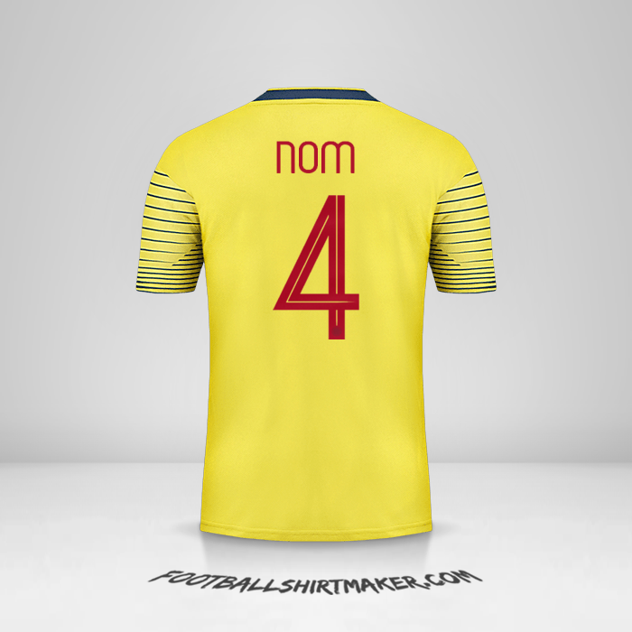 Maillot Colombie 2019/20 -  nom - 4