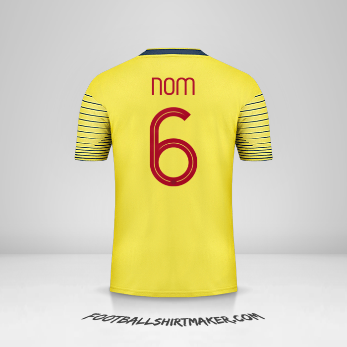 Maillot Colombie 2019/20 -  nom - 6