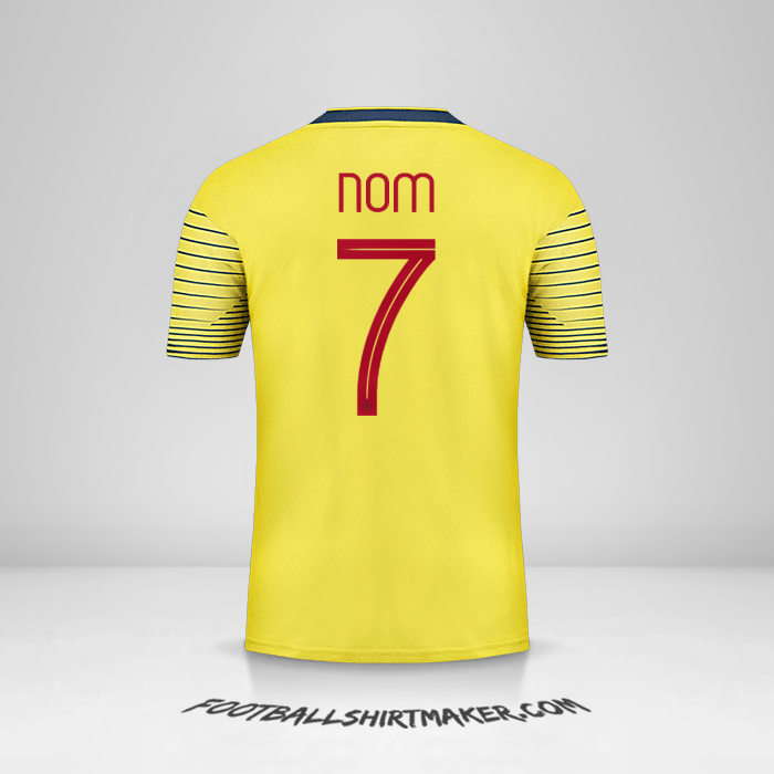 Maillot Colombie 2019/20 -  nom - 7
