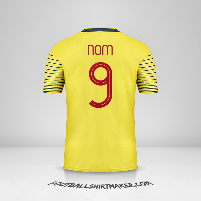 Maillot Colombie 2019/20 -  nom - 9
