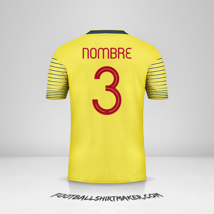 Jersey Colombia 2019/20 -  nombre - 3