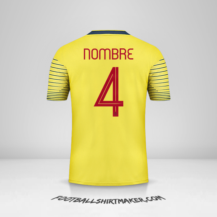 Jersey Colombia 2019/20 -  nombre - 4