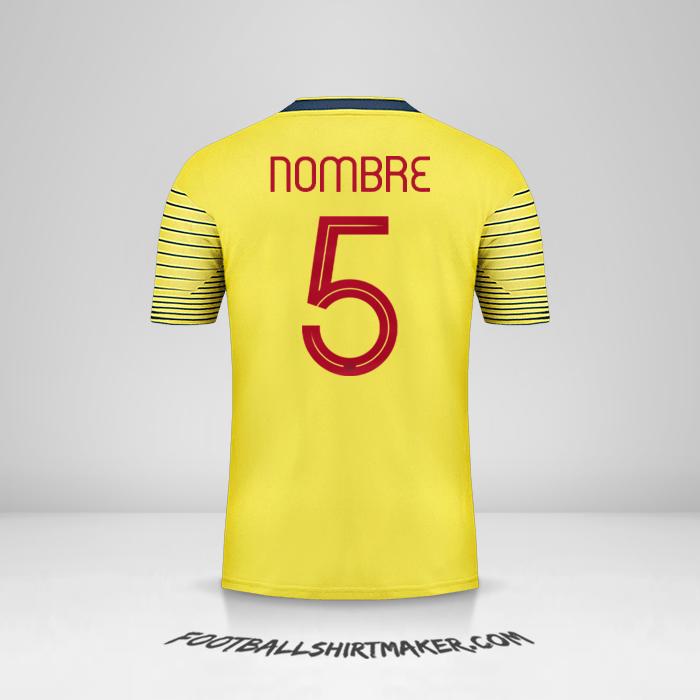 Jersey Colombia 2019/20 -  nombre - 5