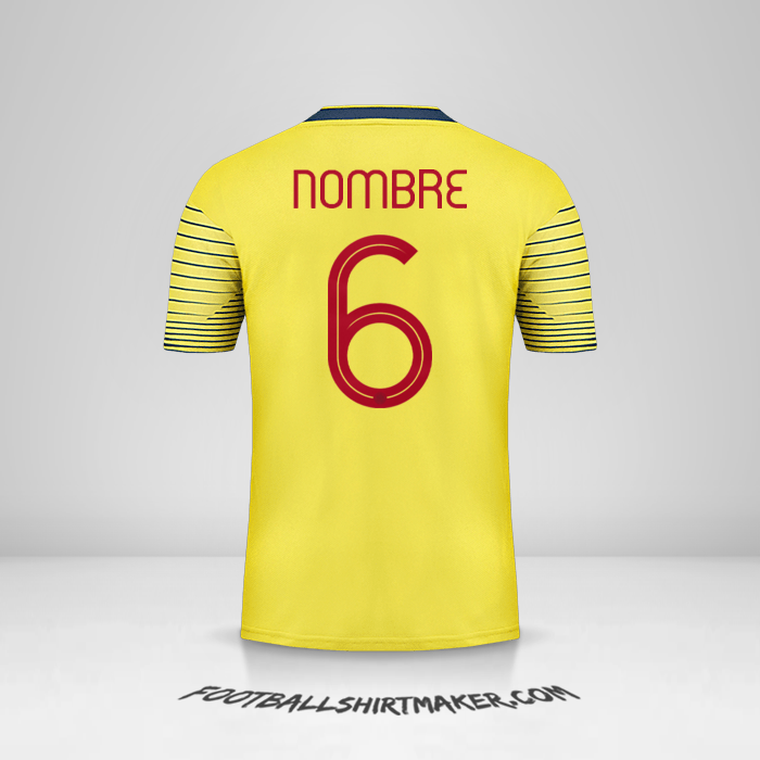 Jersey Colombia 2019/20 -  nombre - 6