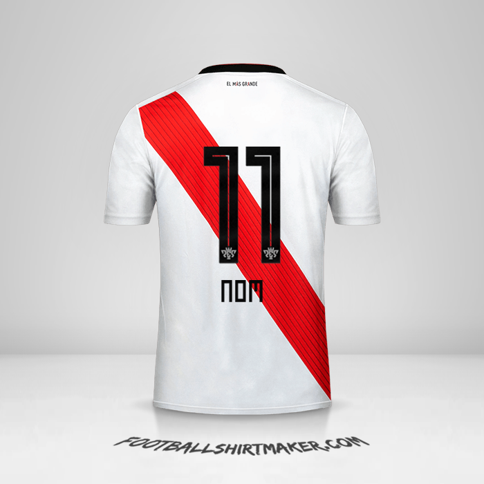 Maillot River Plate 2018/19 -  nom - 11