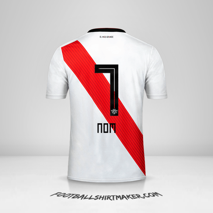 Maillot River Plate 2018/19 -  nom - 7
