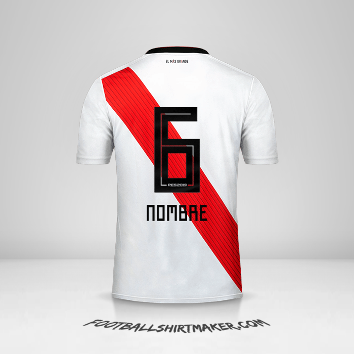 Jersey River Plate 2018/19 -  nombre - 6