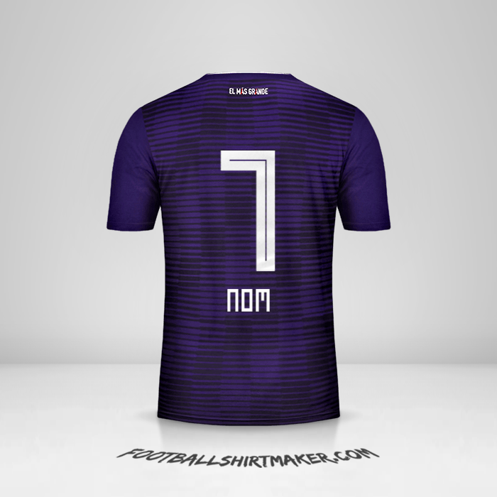 Maillot River Plate 2018 Extérieur -  nom - 7