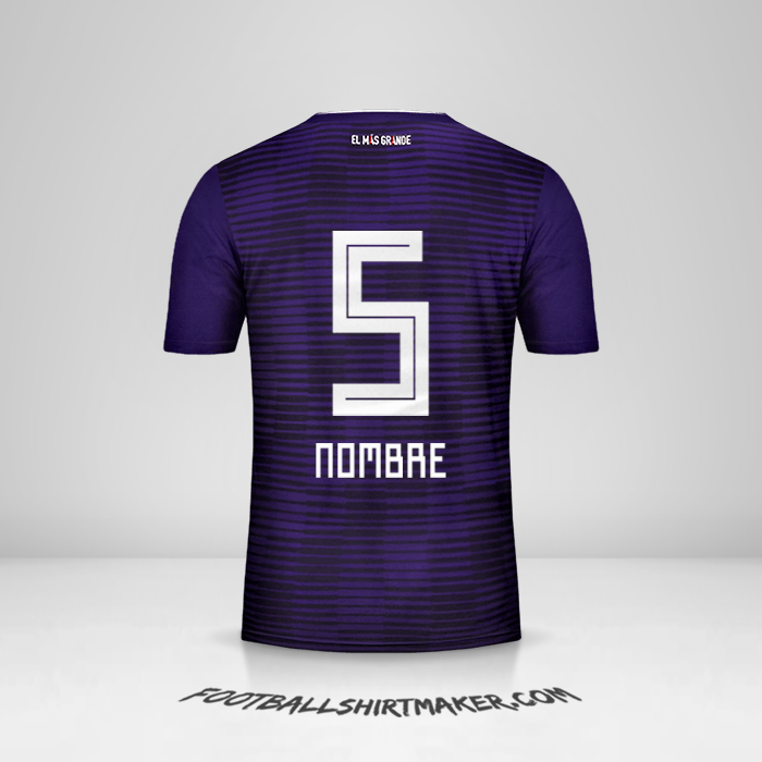 Camiseta River Plate 2018 Visita -  nombre - 5