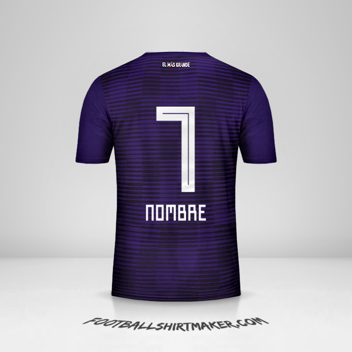 Jersey River Plate 2018 Visita -  nombre - 7