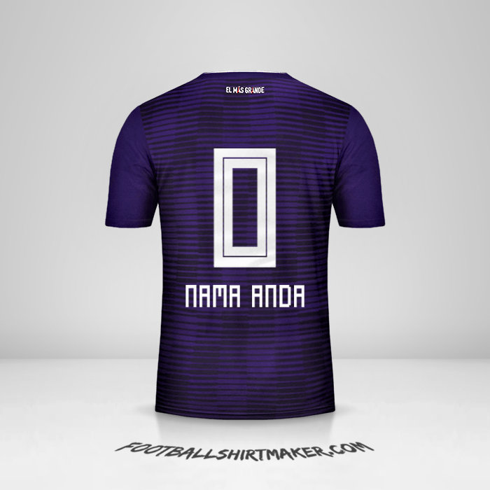 Jersey River Plate 2018 II -  nama anda - 0