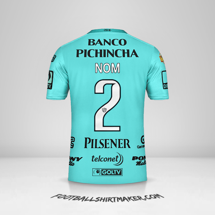 Maillot Barcelona SC 2018 Extérieur -  nom - 2