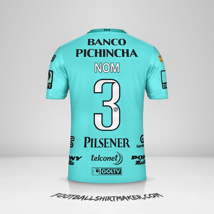 Maillot Barcelona SC 2018 Extérieur -  nom - 3
