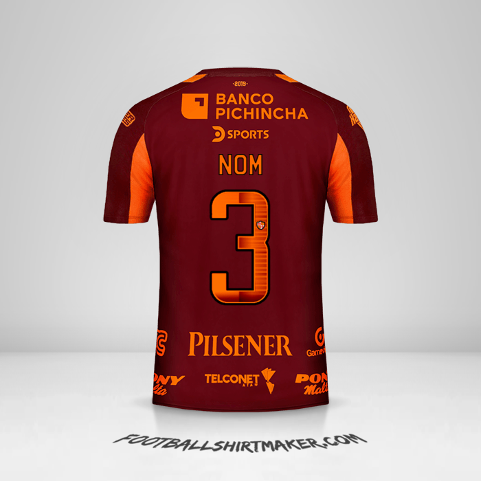 Maillot Barcelona SC 2019 Extérieur -  nom - 3