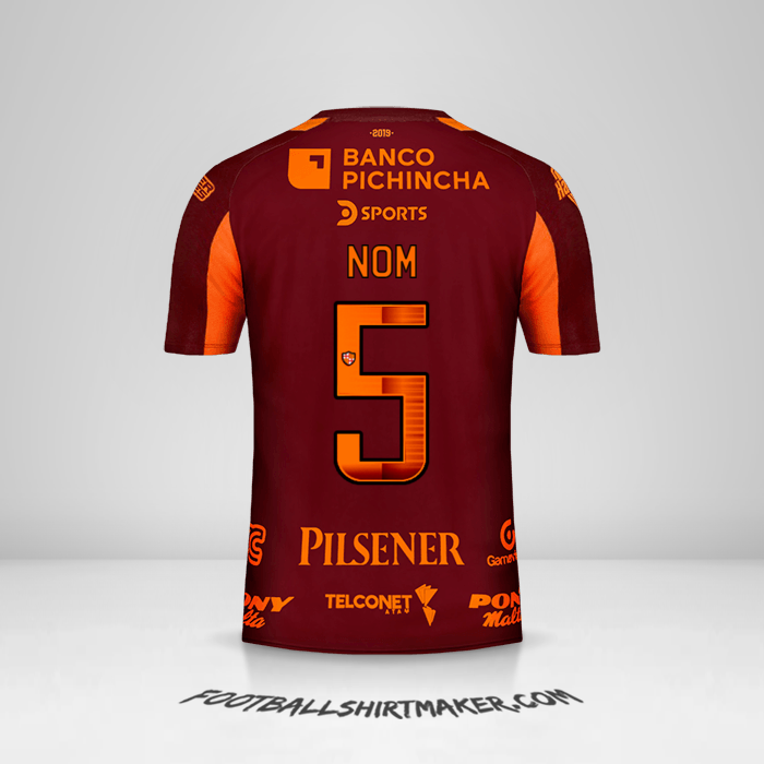 Maillot Barcelona SC 2019 Extérieur -  nom - 5