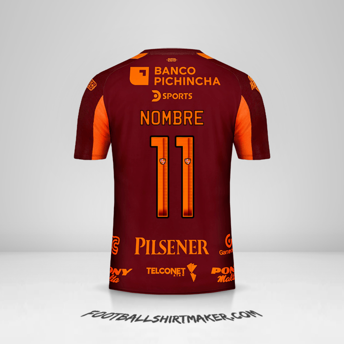 Camiseta Barcelona SC 2019 Visita -  nombre - 11