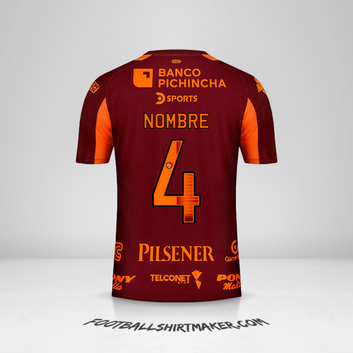 Camiseta Barcelona SC 2019 Visita -  nombre - 4