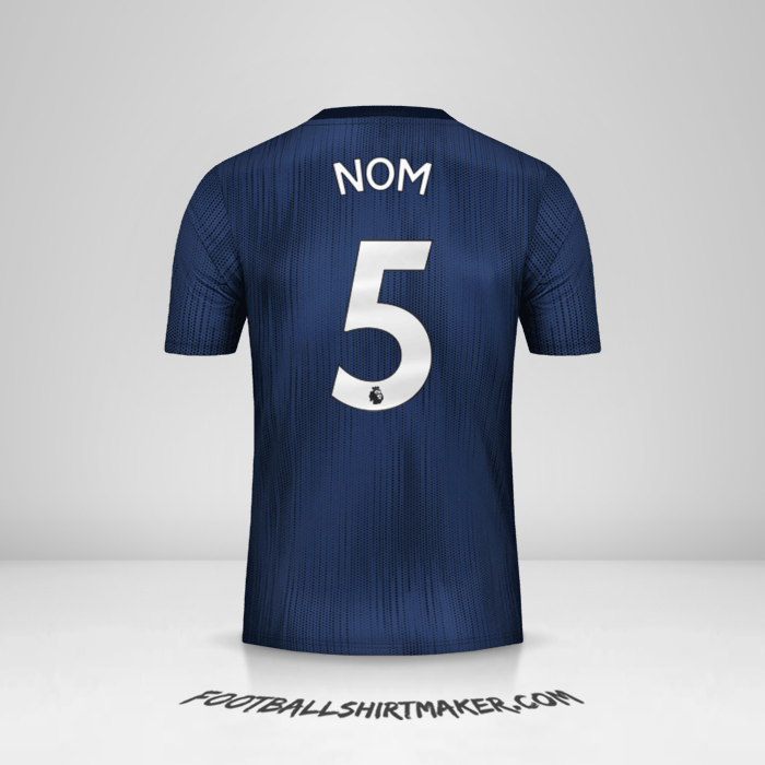 Maillot Manchester United 2018/19 Troisième -  nom - 5