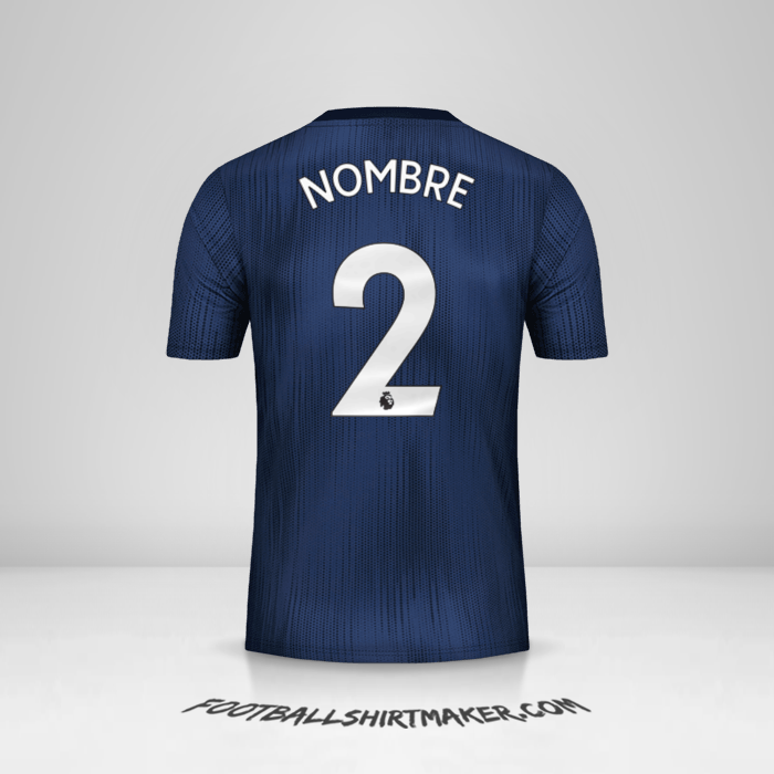 Jersey Manchester United 2018/19 Tercera -  nombre - 2