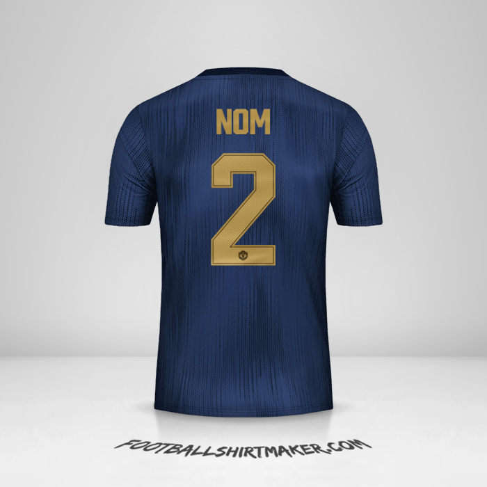 Maillot Manchester United Cup 2018/19 Troisième -  nom - 2