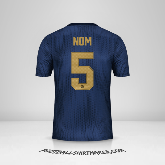 Maillot Manchester United Cup 2018/19 Troisième -  nom - 5