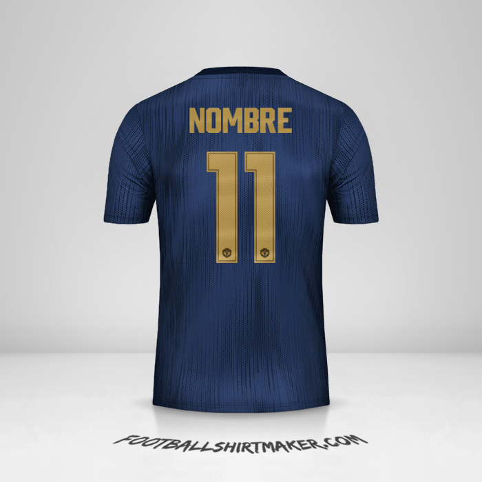 Jersey Manchester United Cup 2018/19 Tercera -  nombre - 11