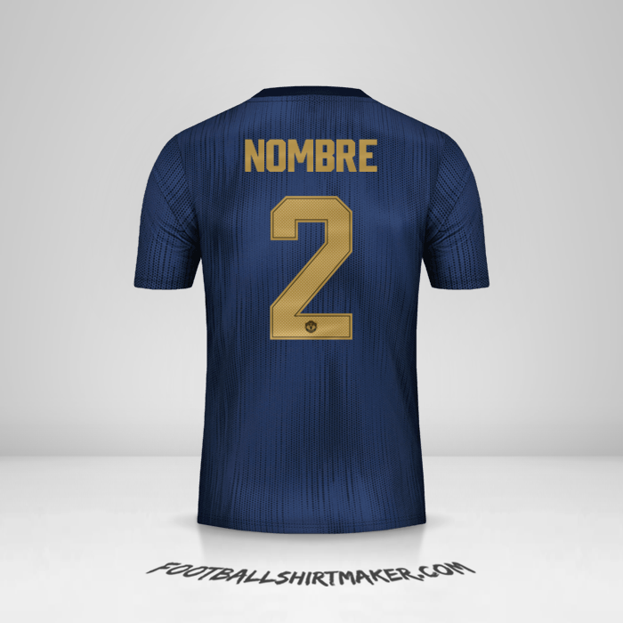 Camiseta Manchester United Cup 2018/19 Tercera -  nombre - 2