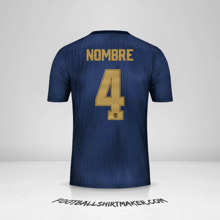 Camiseta Manchester United Cup 2018/19 Tercera -  nombre - 4