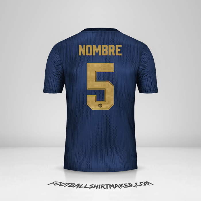 Jersey Manchester United Cup 2018/19 Tercera -  nombre - 5