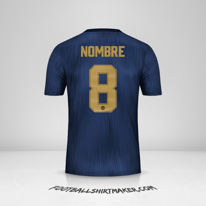 Camiseta Manchester United Cup 2018/19 Tercera -  nombre - 8