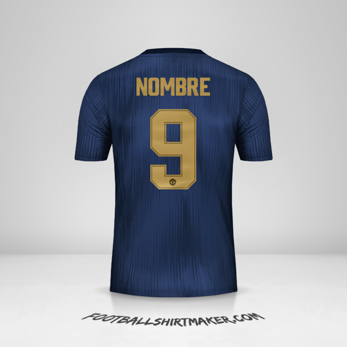 Jersey Manchester United Cup 2018/19 Tercera -  nombre - 9