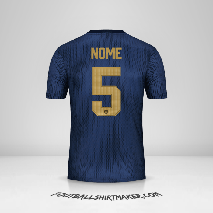 Camisola Manchester United Cup 2018/19 Terceira -  nome - 5