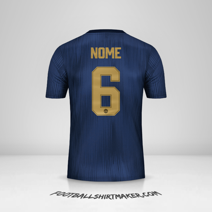 Camisola Manchester United Cup 2018/19 Terceira -  nome - 6