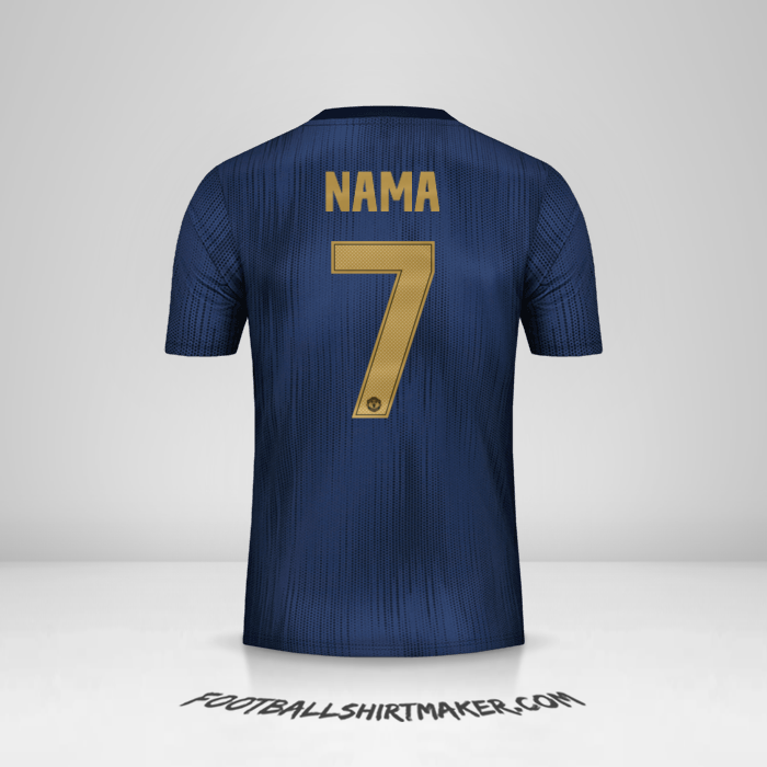 Jersey Manchester United Cup 2018/19 Ketiga -  nama - 7