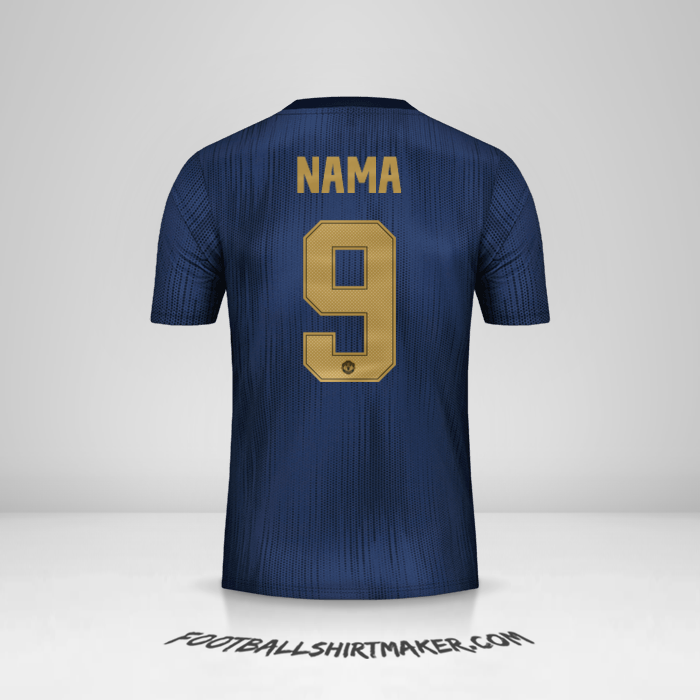 Jersey Manchester United Cup 2018/19 Ketiga -  nama - 9