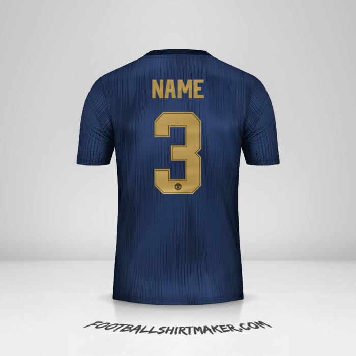 Jersey Manchester United Cup 2018/19 Third -  name - 3