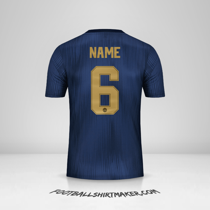 Trikot Manchester United Cup 2018/19 Dritte -  name - 6