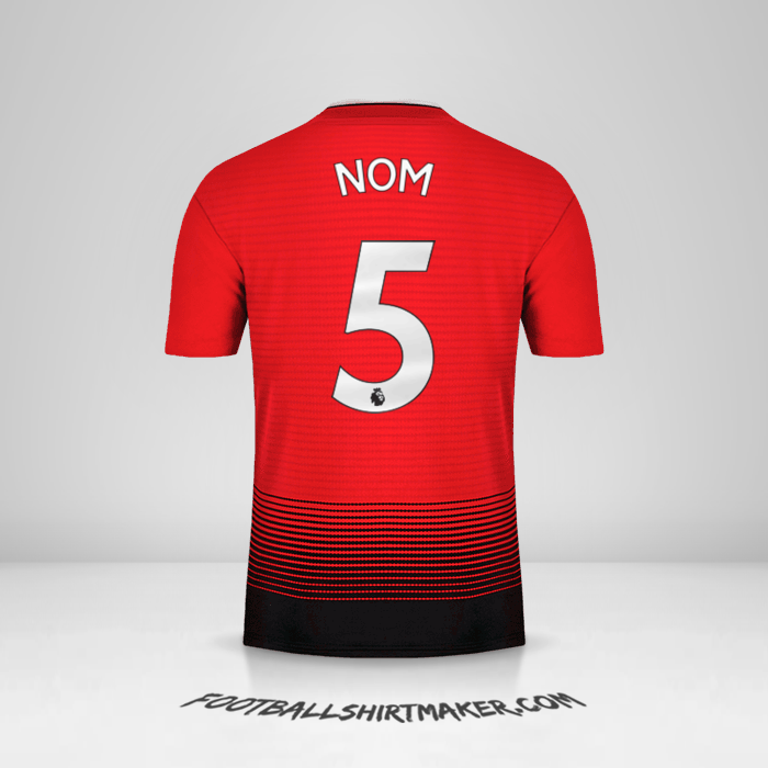 Maillot Manchester United 2018/19 -  nom - 5