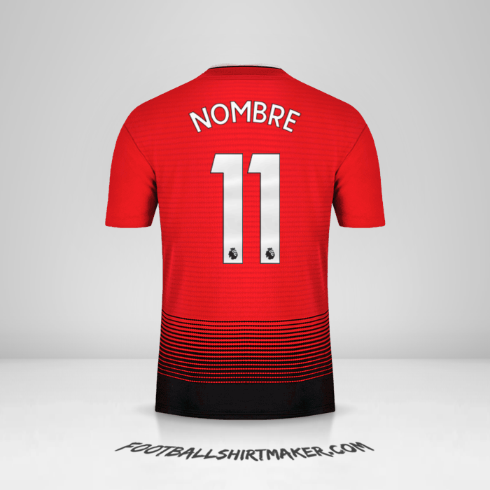 Camiseta Manchester United 2018/19 -  nombre - 11