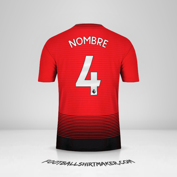 Camiseta Manchester United 2018/19 -  nombre - 4