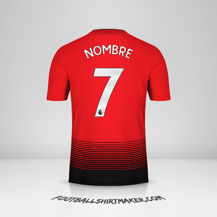 Camiseta Manchester United 2018/19 -  nombre - 7
