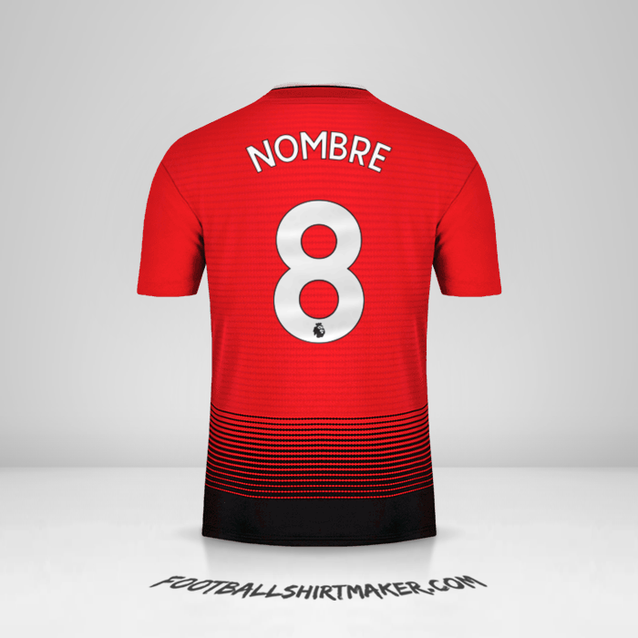 Jersey Manchester United 2018/19 -  nombre - 8