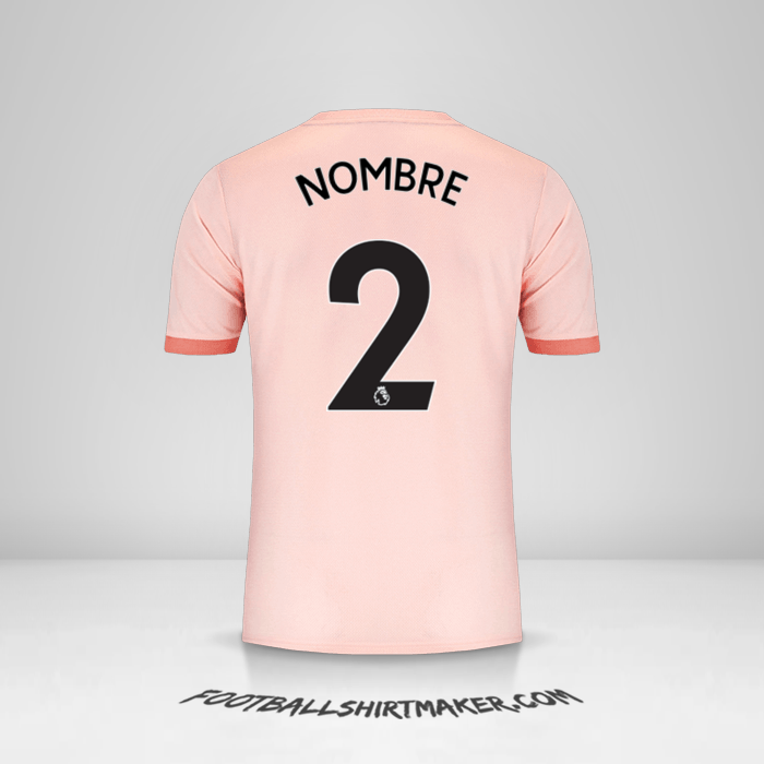 Jersey Manchester United 2018/19 Visita -  nombre - 2