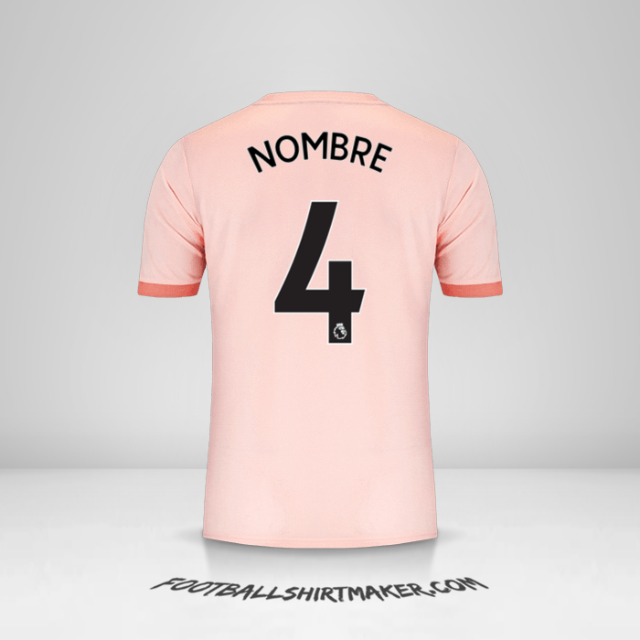 Jersey Manchester United 2018/19 Visita -  nombre - 4