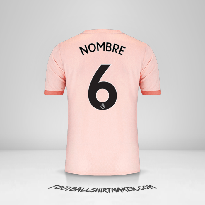 Jersey Manchester United 2018/19 Visita -  nombre - 6